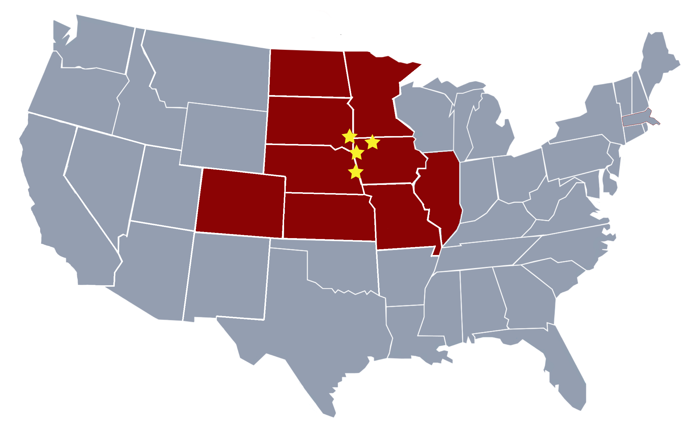 Goosmann map of locations