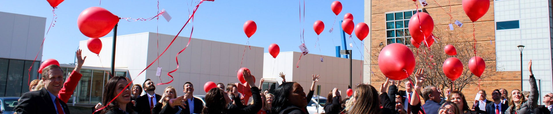 Balloons outside of Goossmann office