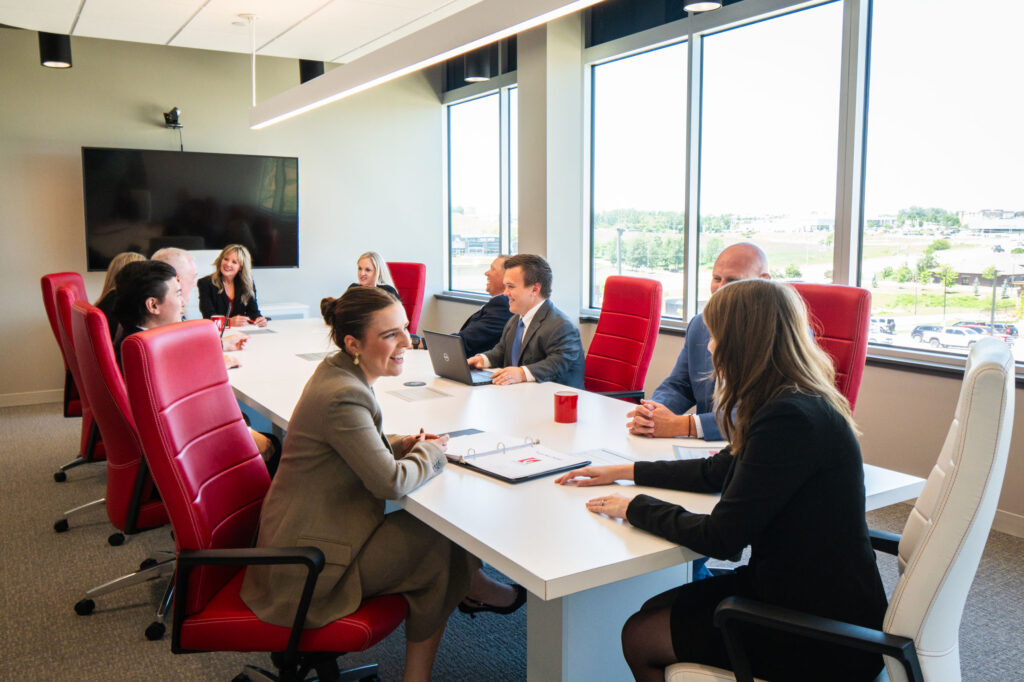 Planning session for Goosmann team members in conference room