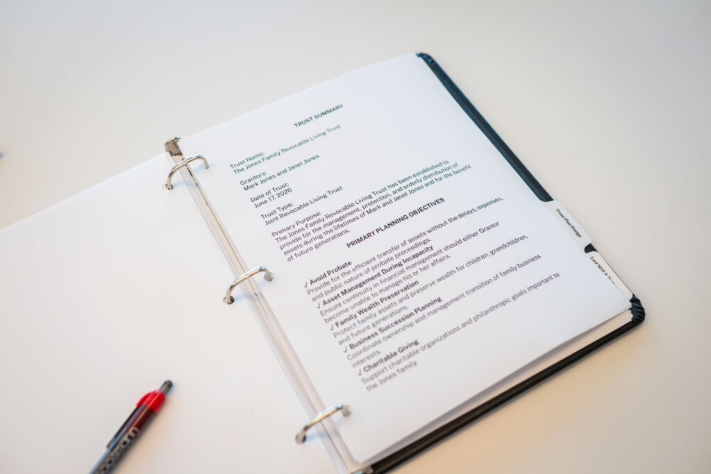 Trust summary document